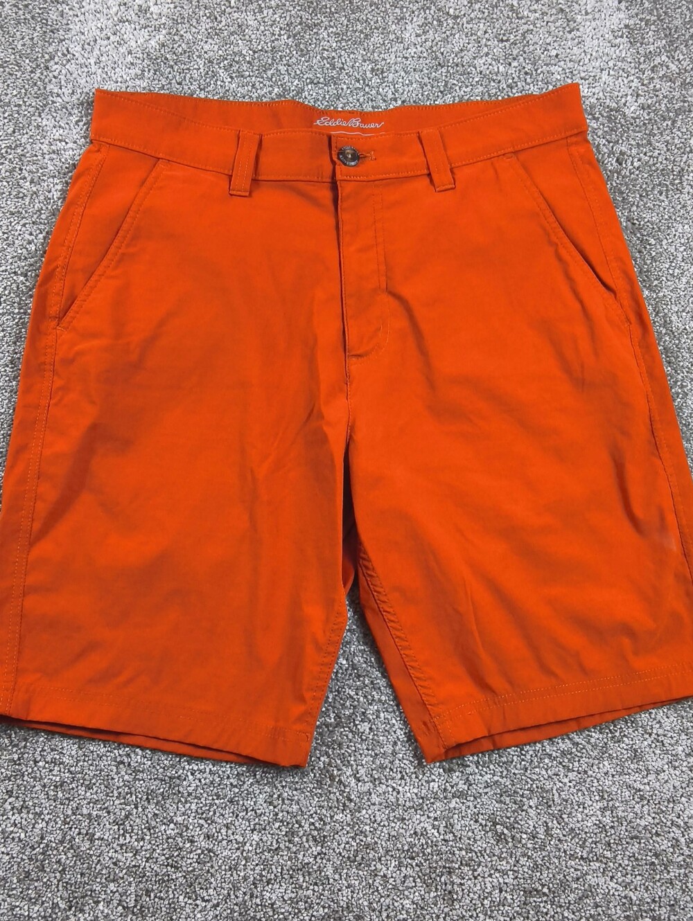 Eddie Bauer Travex Mens Shorts Size 33 Stretch Performance Hiking Orange